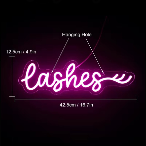 Lashes LED neon wall sign - Picture 2 of 6